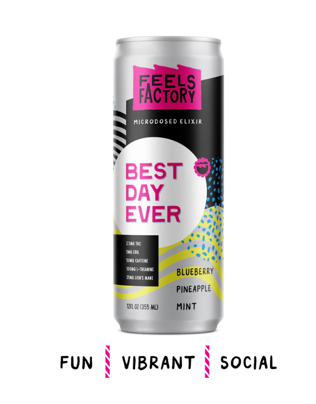 Feels Factory Best Day Ever 2.5MG THC Microdosed Elixir | Herban