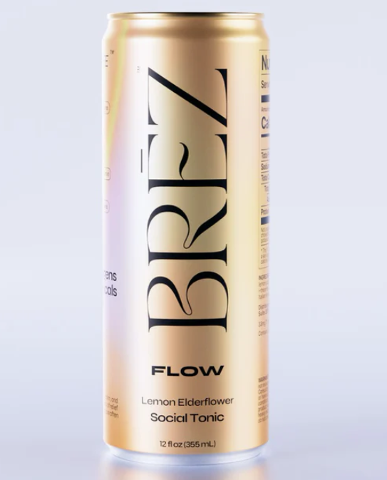 BREZ Flow – Lion's Mane Mushroom Drink | 12oz Sparkling Lemon