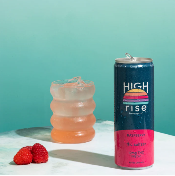 High Rise Raspberry High Rise Raspberry 10mg THC Seltzer | Herban Flow | THC Infused ...