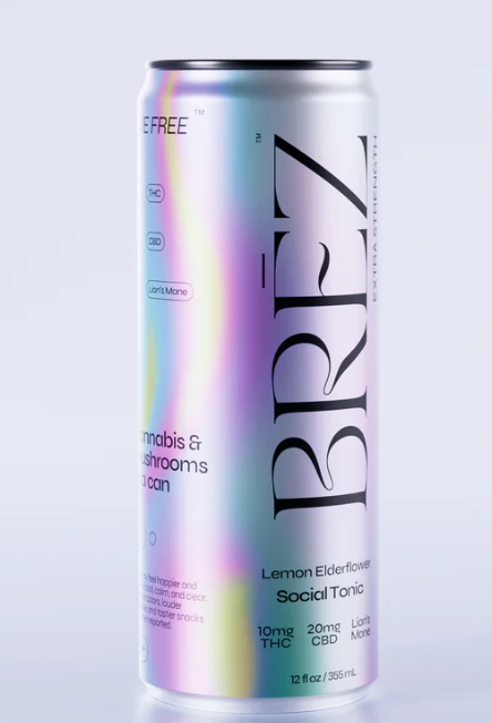 BREZ OG Extra Strength – 10mg THC Lemon Elderflower Seltzer