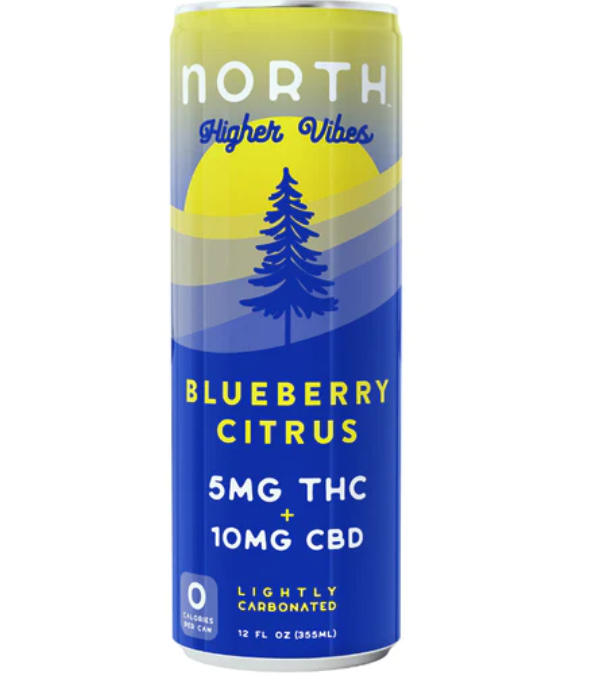 North Higher Vibes Blueberry Citrus THC Seltzer | Herban Flow